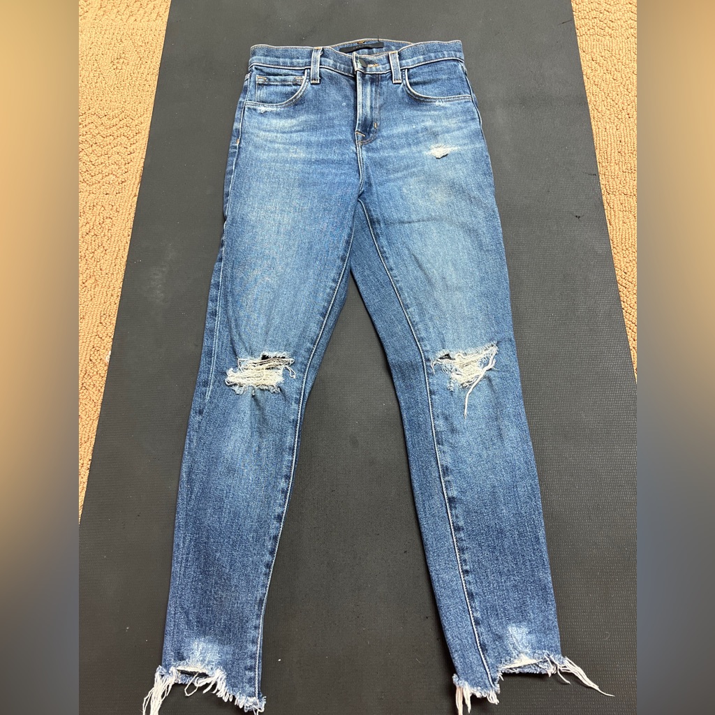 J Brand Skinny Ripped Jeans Size 23